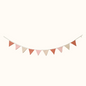 Peach and Pink Linen Bunting