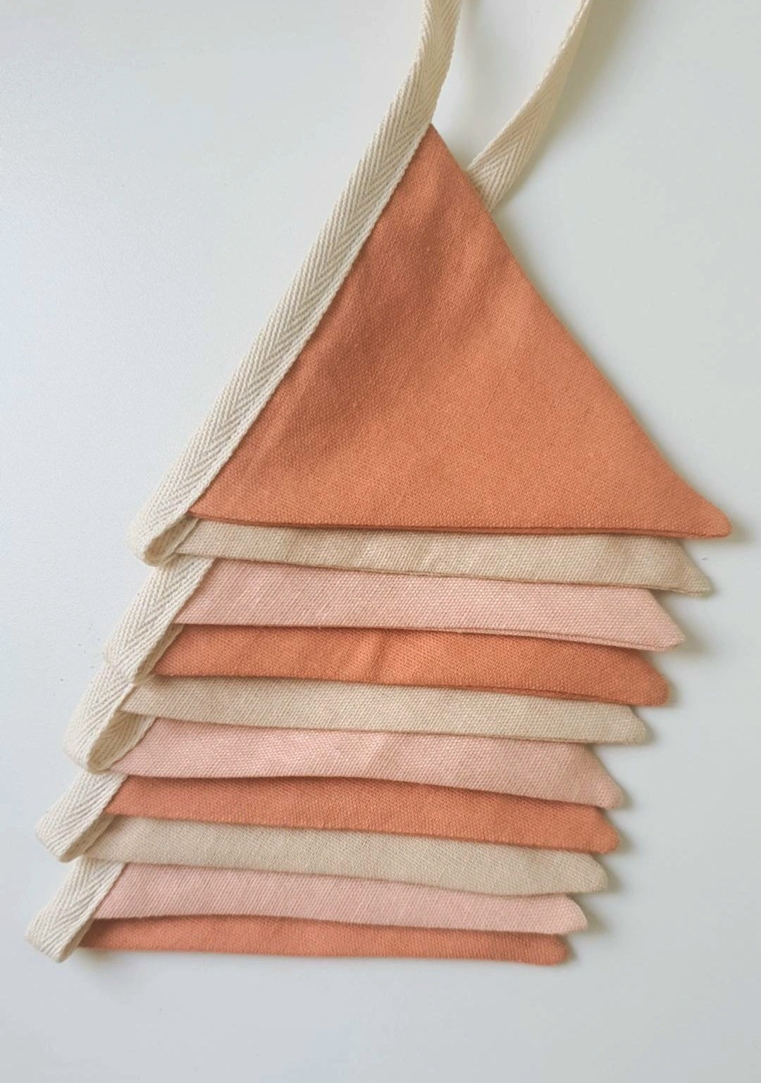 Peach and Pink Linen Bunting